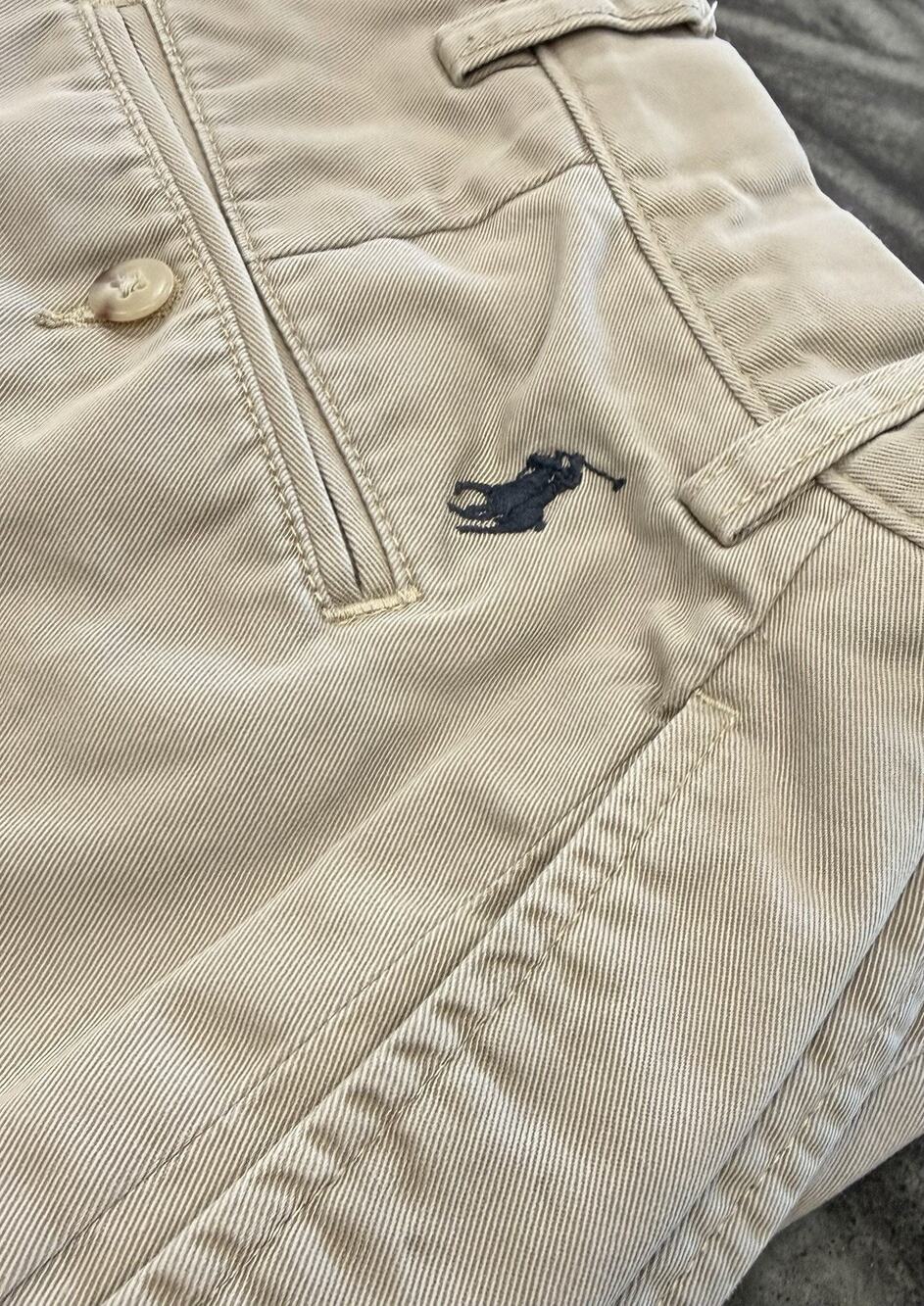 Vintage Polo Ralph Lauren Ethan Pant Khaki Chinos Pleated Front 34x32
